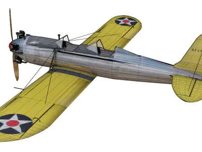 Ryan PT-22 Recruit Low-poly 3D model