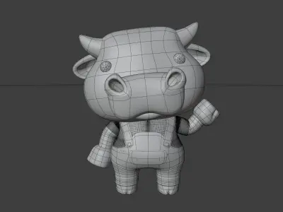 Cute Cow 3D Illustration 3D model 2