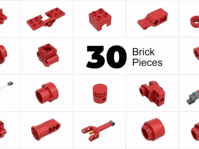 TwindBricks3D - 30 Technic Gear -- Driving collection 3D print model