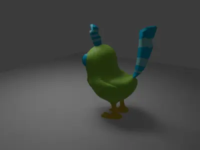 Green Bird Free 3D model