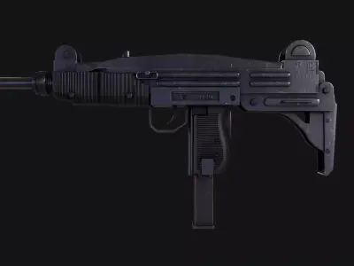 UZI Submachine Gun Low-poly 3D model purchase