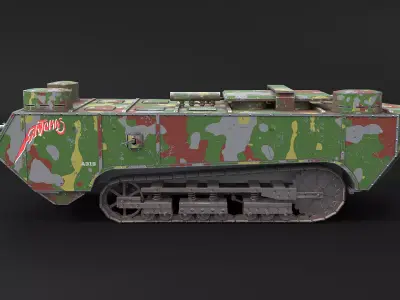 Saint-Chamond Fantomas Tank 3D model