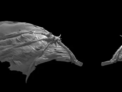 Dark Bat Wings 1 3D model