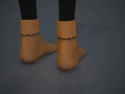 Brown Socks Style 1 Low-poly 3D model