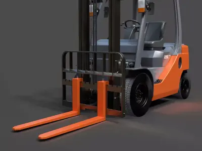 Toyota Industrial Forklift - Professional 3D Model 3D model