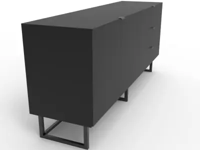 Modern Drawer Low-poly 3D model