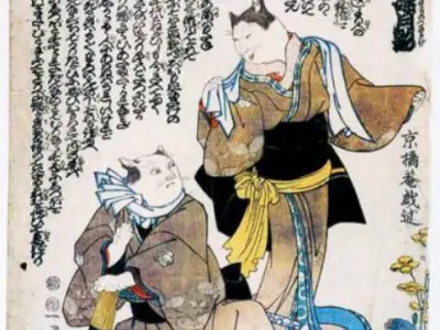 The UKIYOE Cheating Cat 3D model
