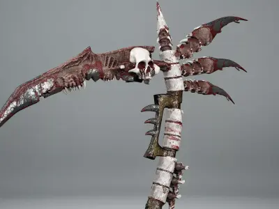 Demon Scythe Low-poly 3D model