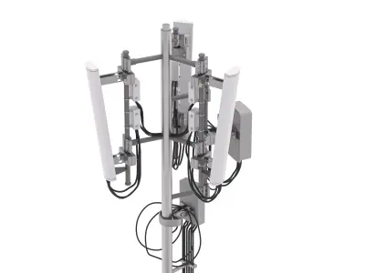 Roof Cell Phone Tower 1 3D model