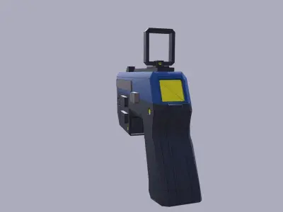Sci-fi low poly pistol Low-poly 3D model