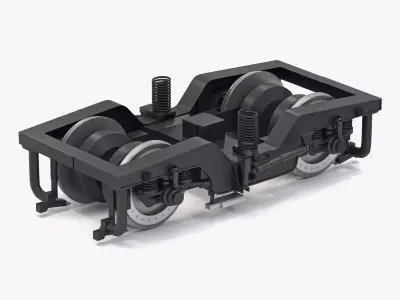 Train Wheel Bogie 3D model