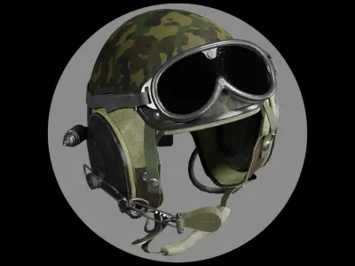 Helmet Vehicle Crewman Military Helmet Low-poly 3D model