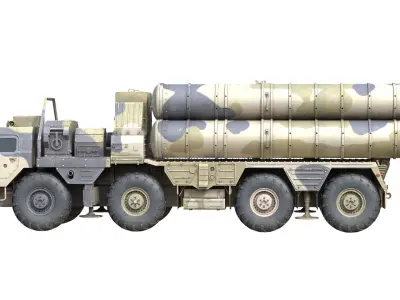 S-300 missile system Low-poly 3D model