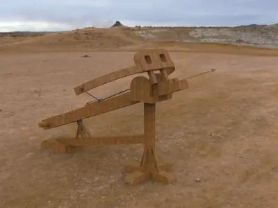 Ballista wooden structure Free 3D model