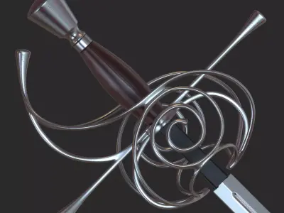 Rapier sword 3D model