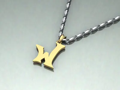 Pendant W-w1 3D print model