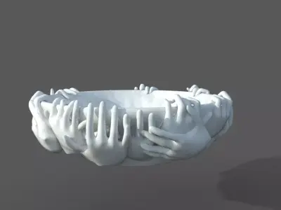 Hand sculpture bowl 3d model 3D model