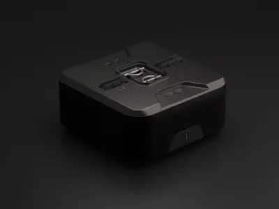 Black Hard-Surface Box 3D model