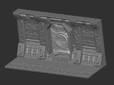 SCIFI MODULAR MAGNETIC DIORAMA CORRIDOR PLATES 3D print model
