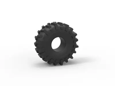 Offroad tire 25 Scale 1 to 10 3D print model