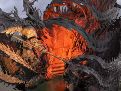 Ancient genma mountain 9 3D model