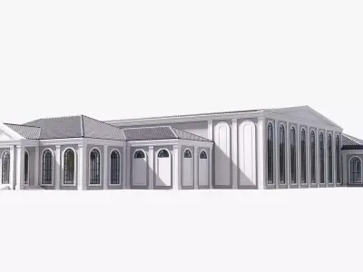 restaurant Low-poly 3D model purchase