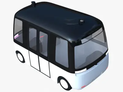 Muji Gacha autonomous minibus 3D model