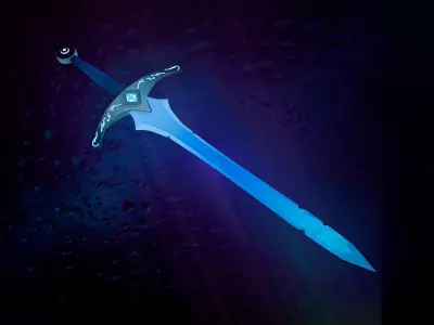 SWORD LOW POLY that glows Low-poly 3D model
