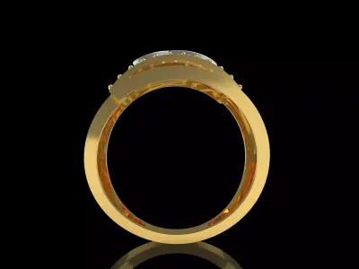 Latter Design Ring 3D print model