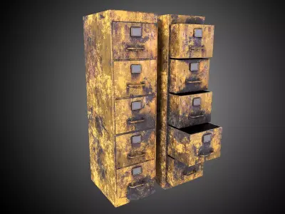 Cabinet V1 - 003 Low-poly 3D model