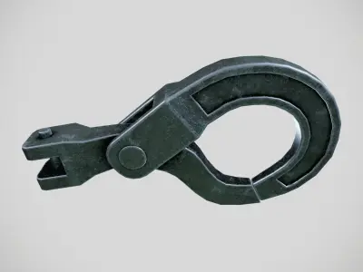 Industrial Hook Low-poly 3D model purchase