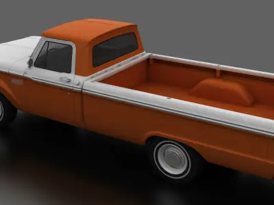 F-Series F-100 Styleside Pickup 1965 Low-poly 3D model