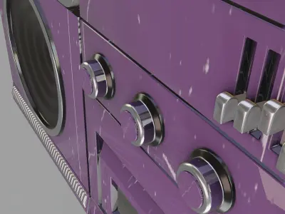 Radio 3D Retro Boombox Cassette Player 3D model