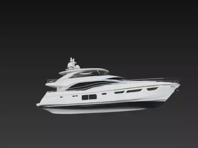 Modern Luxury Motor Yacht Superyacht Boat 3D print model