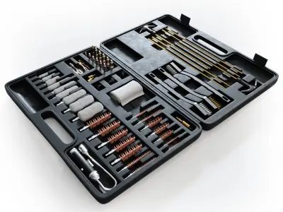 Gun cleaning tool set 3D model