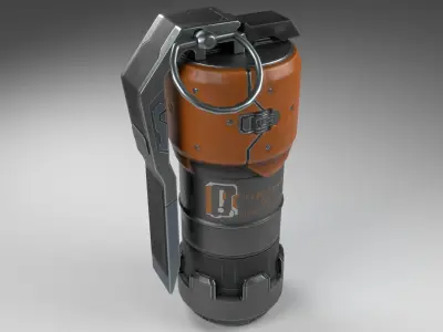 sci-fi grenade flashbang Low-poly 3D model