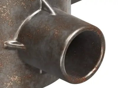 Rusty Steel Electrical Junction Box 3D model