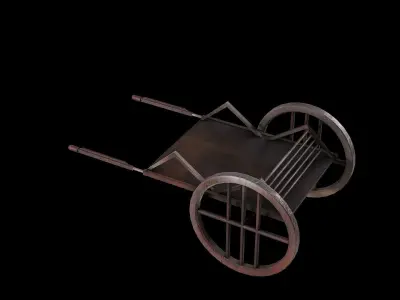 cart model medieval Low-poly 3D model