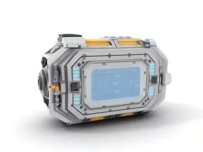 Futuristic Camera Device Model Pack Low-poly 3D model