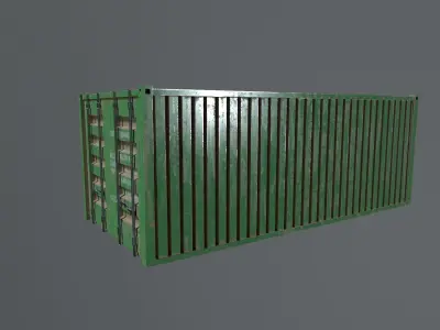 dirty container Low-poly 3D model