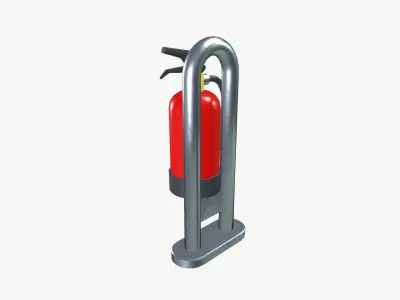Fire Extinguisher Low-poly 3D model 34