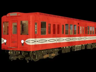 Mitsubishi Eidan Series 300 Subway Train 3D model