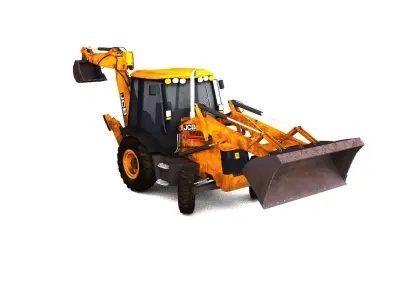 Rigged JCB 3D model