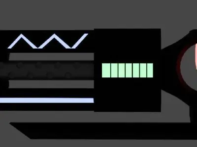 low-poly cyber gun Free low-poly 3D model