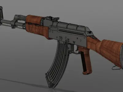 AK 47 3D model 7