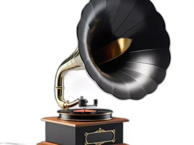 Vintage Gramophone Phonograph 3D Model Low-poly 3D model