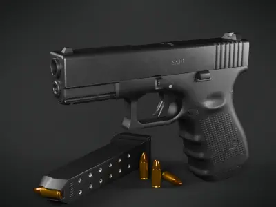 Pistol -Game Ready Low-poly 3D model