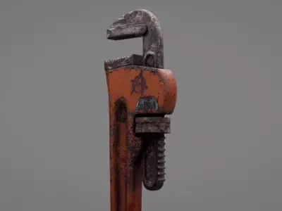 Wrench Biker PBR 3D model