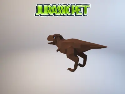 Tyrannosaurus jurassic pet Low-poly 3D model