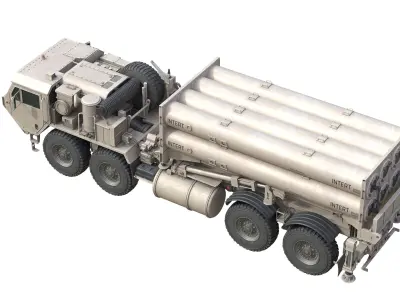 Terminal High Altitude Area Defense THAAD Low-poly 3D model